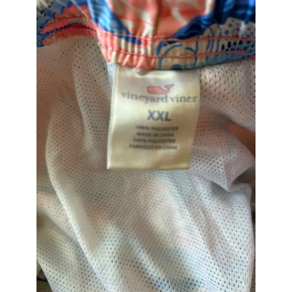 VINEYARD VINES FISH PRINT SWIM TRUNKS MENS 2XL TARPON SNOOK SUMMER RETRO BEACH
